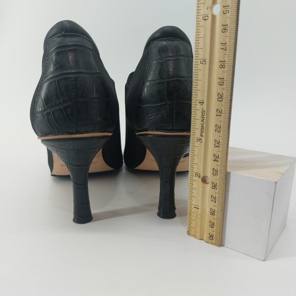 Donald Pliner Size 8 Croc Emboss Accent Stretch Textile - Picture 5 of 11